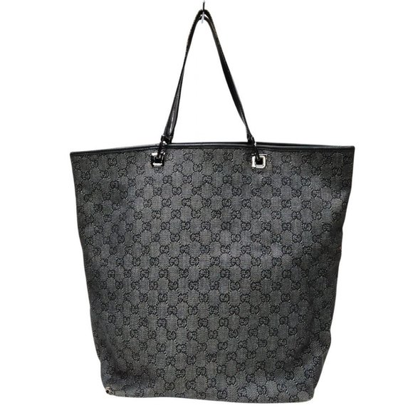 Gucci Handbags - Auth Gucci Hand Bag Black Canvas #43612G10